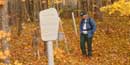 Trail head picture in the fall at the Chequamegon National Forest