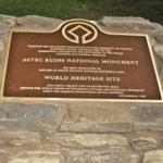 World Heritage plaque in front of the Visitor Center