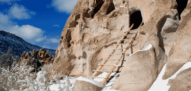 Cavate with ladder on Main Loop Trail