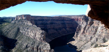 A view of Devil Canyon looking through an arch