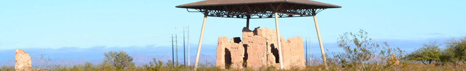 The Great House at Casa Grande Ruins stands out for miles