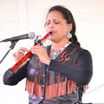 Rona Yellow Robe performing on the Native American Flute