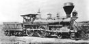 Photo image of a circa 1800s Union Pacific Railroad engine. Photo image of a circa 1800s Union Pacific Railroad engine.