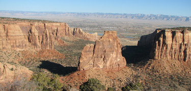 Independence Monument with the Grand Valley in Background