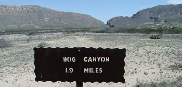 Dog Canyon trailhead