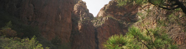 The Pine Canyon pour-off can become a 200 foot waterfall after summer rains