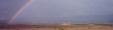 Rainbow over the desert