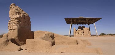 The Casa Grande viewed from the south in the early afternoon.