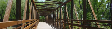 Bridge over the Cache La Poudre river