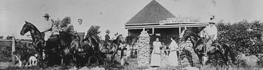 Staff in front of the Superintendent's office, 1910