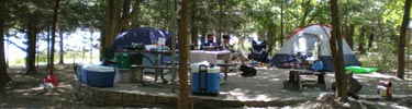 An occupied campsite at the Buckhorn campground