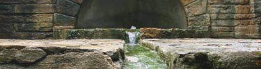 Water flowing from Hillside Springs