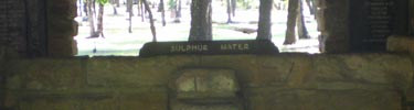 Sulphur water dispenser inside the Bromide Pavilion