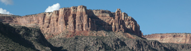 A view into Colorado National Monument from the Corkscrew area