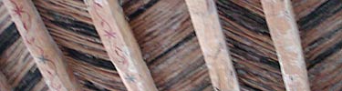 Detail of typical interior ceiling in historic mission church