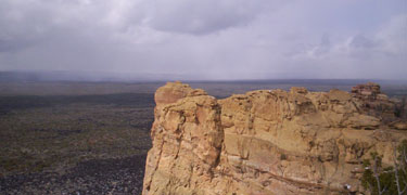 View of Sandstone Bluffs Overlook at El Malpais National Monument