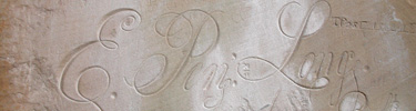 Image of E. Pen Long inscription carved in 1857