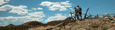 Visitors who hike the extra mile are rewarded with spectacular views of the surrounding area as well as the ruins atop El Morro.