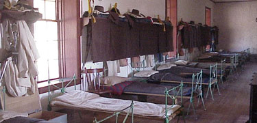 A glimpse into the refurnished enlisted mens barracks.