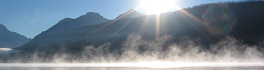 Morning fog on Kintla Lake
