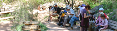 Hikers rest and refresh at Indian Garden