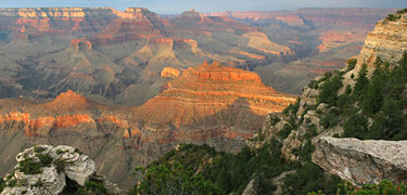 Sunset looking east from Yaki Point