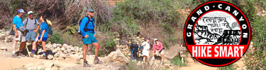 Hikers near mile and 1/2 house. BA Trail