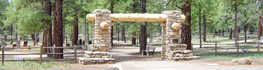 entrance arch to the Grand Canyon Cemetery