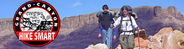Hikers in the Canyon hiking smart.