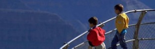 Kids enjoying the view at Mather Point