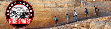 Hikers start down the trail early - hiking smart!