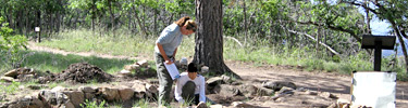 Archeologists working in Transept Ruin