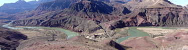 VIEW DOWN RIVER BELOW TANNER RAPID