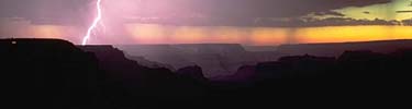 lightning storm at the canyon