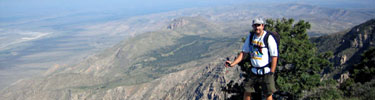 Many hiking trails in the park offer grand vistas across the desert below.