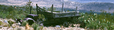 An old stake truck, long since abandoned, still remains near the Williams Ranch House.