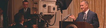 President Johnson televised press conference with announcement of increased commitment of U.S. armed forces to Vietnam (7-28-1965)