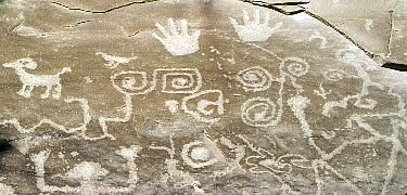 Pictographs found at Mesa Verde