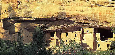 Spruce Tree House is Mesa Verde's third largest cliff dwelling