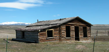 One of several outbuildings still standing at the old Pacific Springs stage station near South Pass, WY