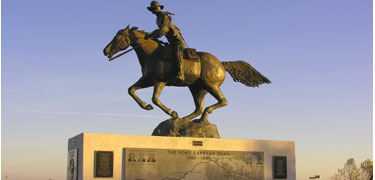 Pony Express monument at Julesburg, Colorado.