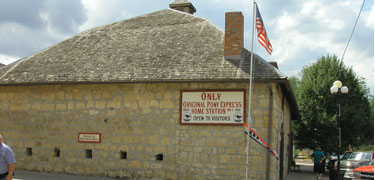 Pony Express barn and home station at Marysville, Kansas.