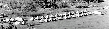 A photo of a Civilian Conservation Corps camp in the park.