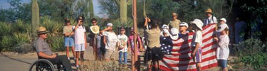 Junior Rangers Raising the Flag