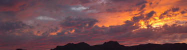 Sunset over the Tumacácori Mountains