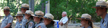 Park Rangers at 100th Anniversary Ceremony