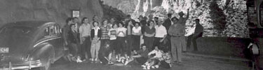 Cedar City High School Seniors inside the Zion-Mt. Carmel Tunnel, 1948, Zion Museum Collection ZION 13217