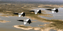 U.S. Air Force fighter planes over Lake Amistad