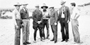 Signing land deeds at Johnson's Ranch