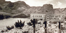 Road sign to Big Bend State Park, 1930s